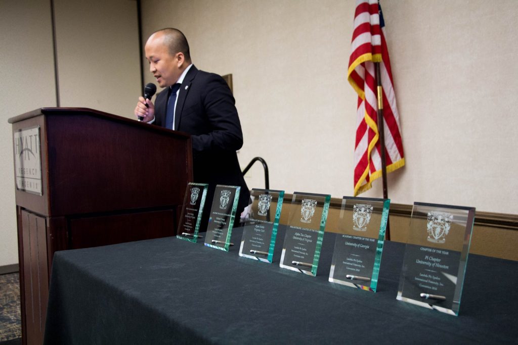 Toubee Yang presenting awards