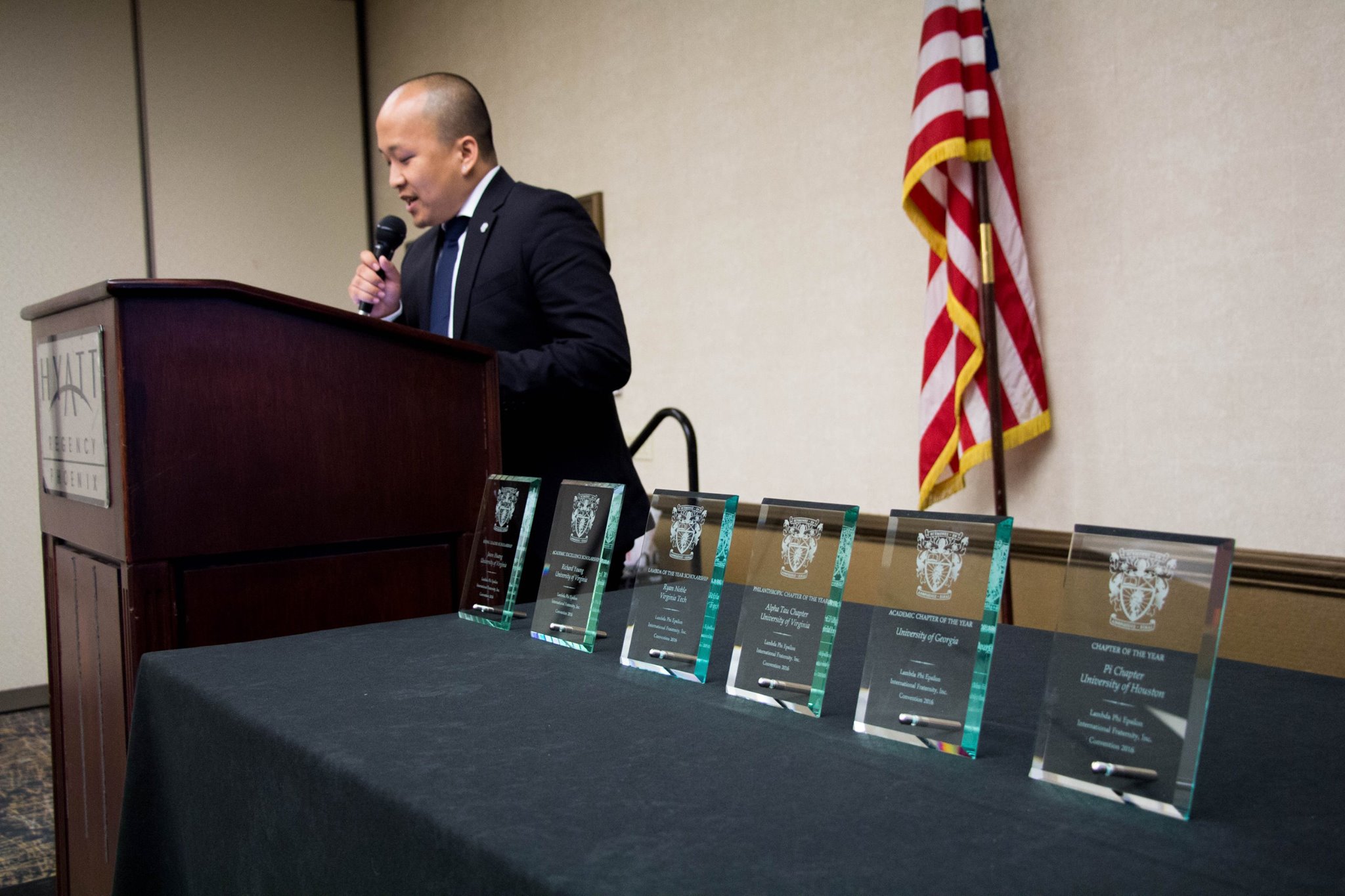 Toubee Yang presenting awards